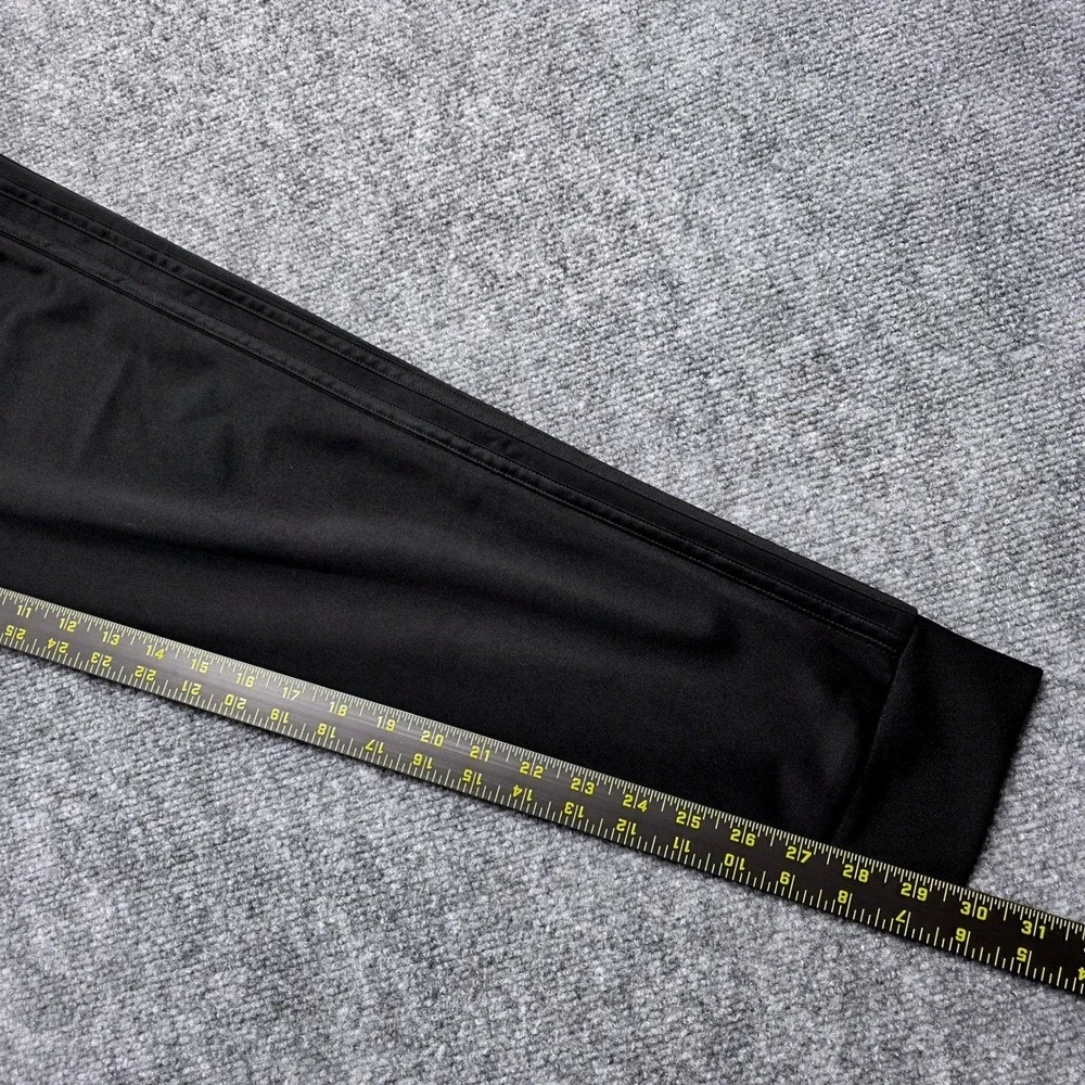 Adidas Soccer Training Pants Mens Small Black 3 Striped Tapered‎ Track Joggers